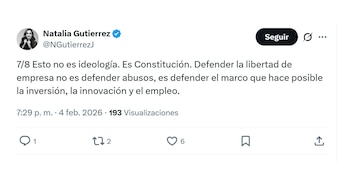 En este otro mensaje, Natalia