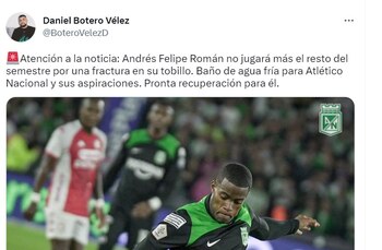 Lesión de Andrés Román