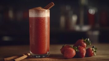 El jugo de fresa con