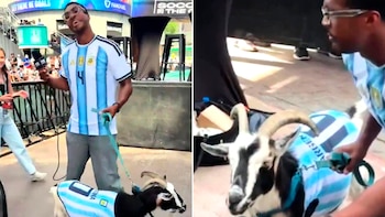 Una estrella de la NFL rindió homenaje a Lionel Messi con una cabra en el Mundial