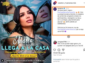 Andrea Valdiri hará una aparición