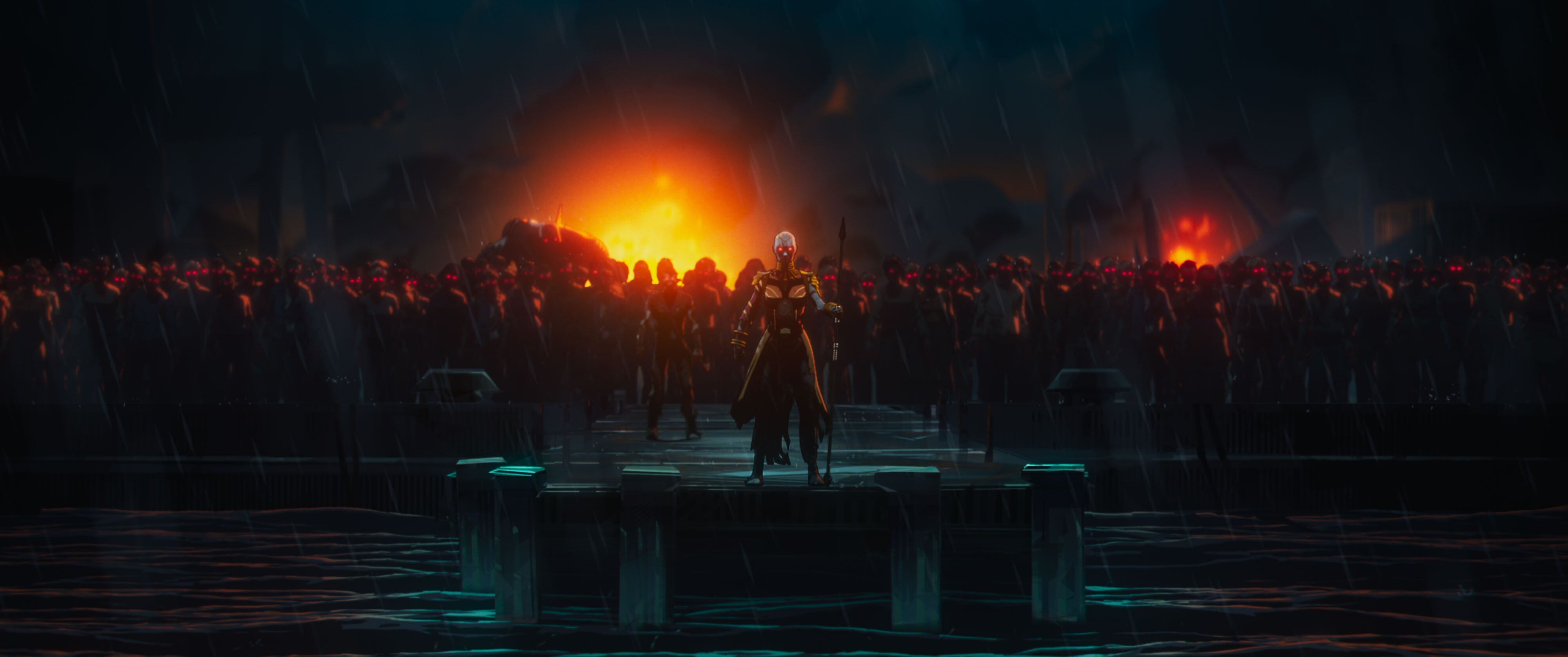 (Center): Zombie Okoye (voiced by Kenna Ramsey) in Marvel Television