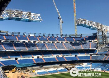 Así están las obras en el estadio Santiago Bernabeu