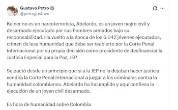 El expresidente Petro le expresó a De la Espriella que "Keiner no es un narcoterrorista" - crédito @petrogustavo/X