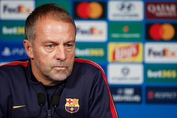 Hansi Flick en rueda de prensa. (EFE/Yoan Valat)