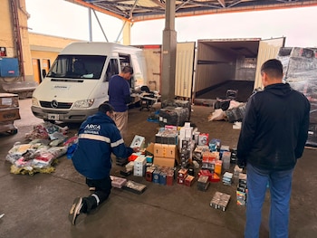 Operativo de la Aduana en Ruta 14