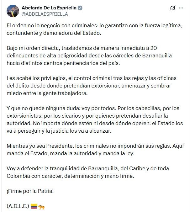 - crédito @ABDELAESPRIELLA/X