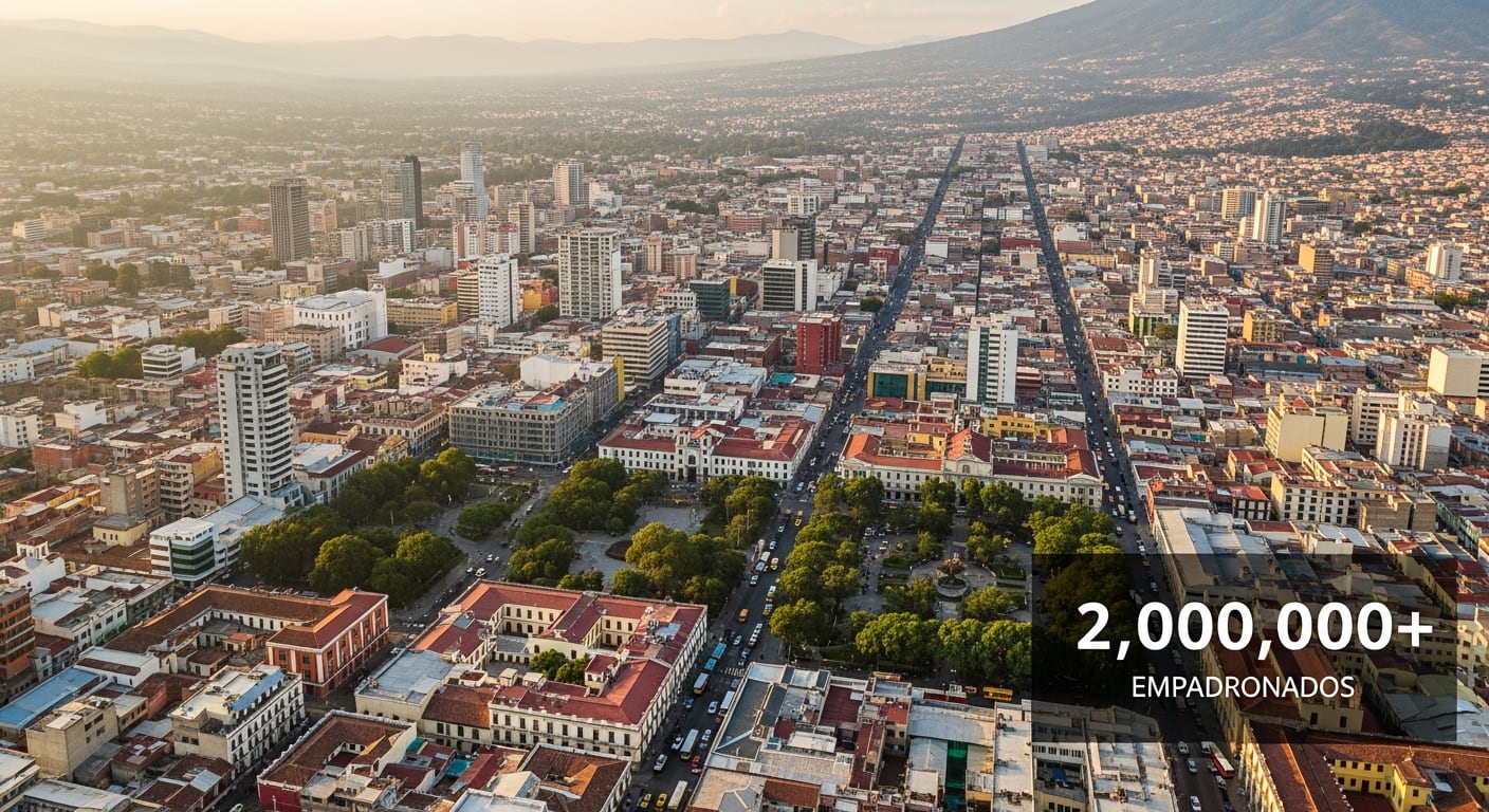 Una vista aérea de la Ciudad de Guatemala indica que el departamento concentra más de dos millones de ciudadanos empadronados. (Imagen Ilustrativa Infobae)