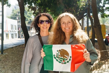 Schleper junto a su suegra