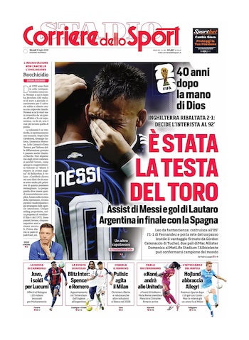 Portadas diarios del mundo Argentina vs Inglaterra