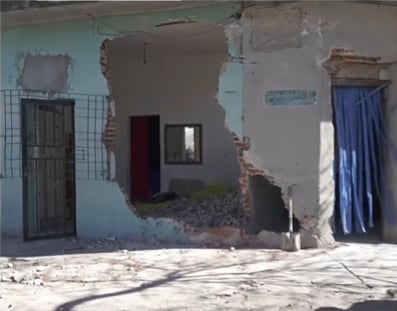 El estado en que quedó la casa más afectada