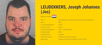 La ficha de Jos Leijdekkers en la web de Europol
