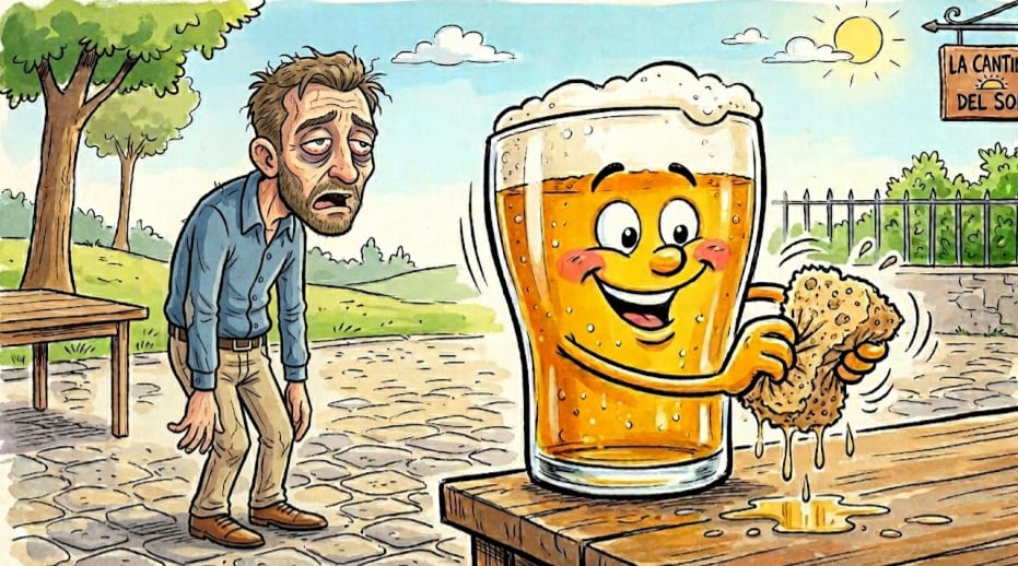 El consumo de alcohol deshidrata el organismo porque bloquea la acción de la vasopresina, una hormona que ayuda a retener agua (Imagen Ilustrativa Infobae)