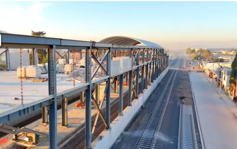 Así luce la estación Teyahualco del Tren Suburbano - AIFA (Captura YouTube/ SNT: Movilidad Urbana)