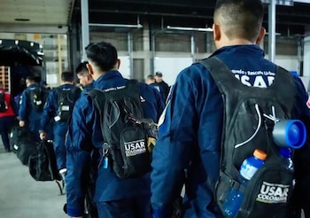 El grupo que viajó con Rojo, Candy, Dasta y Tamy tiene sello de Naciones Unidas y va por sobrevivientes en Venezuela - crédito @ungrd_oficial/IG