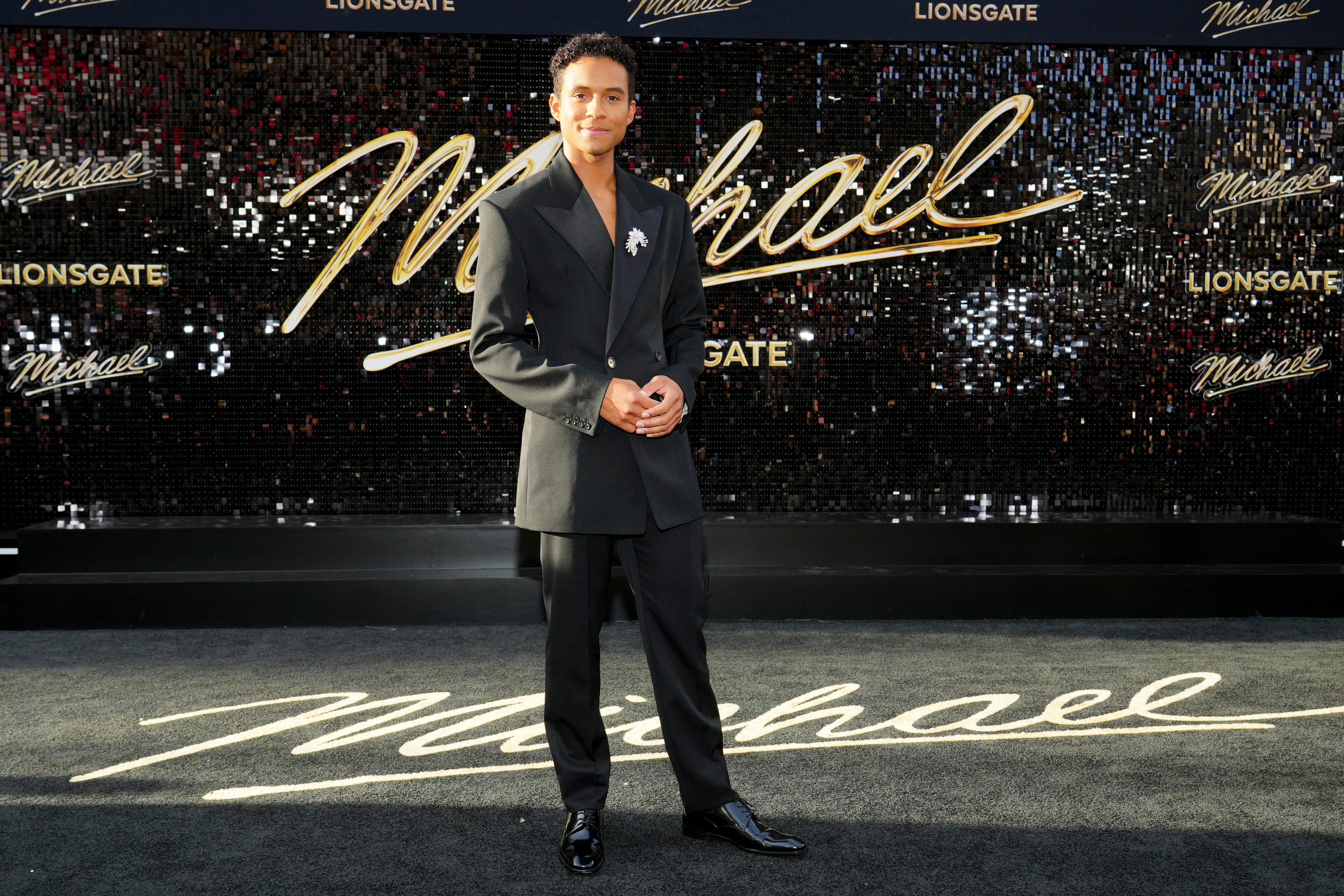 El biopic Michael tiene a Jaafar Jackson en el papel principal y suma a Colman Domingo, Nia Long y Juliano Krue Valdi en el reparto (Jordan Strauss/Invision/AP)