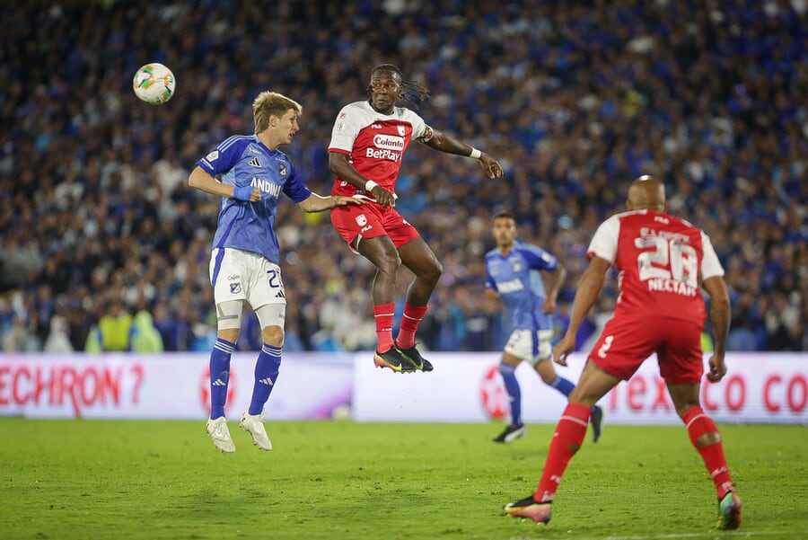 Millonarios y Santa Fe están por fuera de los ocho mejores de la Liga BetPlay I-2026 - crédito Cristian Bayona/Colprensa