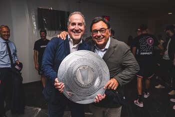 Los festejos del Inter Miami tras conquistar el MLS Supporters’ Shield (Credito: Inter Miami CF)