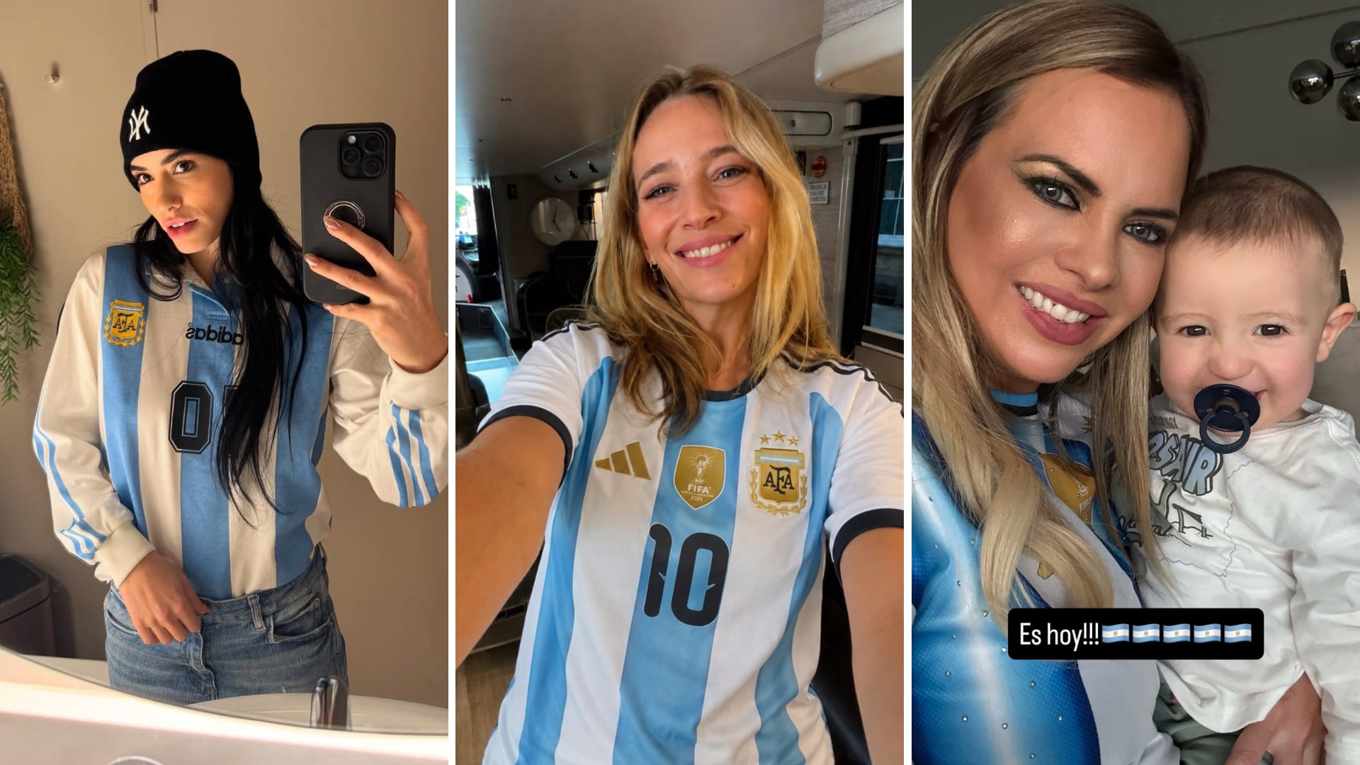 Camisetas, banderas y el sueño de la 4° estrella: así viven los famosos la previa de Argentina contra Inglaterra