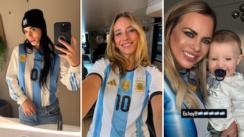 Camisetas, banderas y el sueño de la 4° estrella: así viven los famosos la previa de Argentina contra Inglaterra