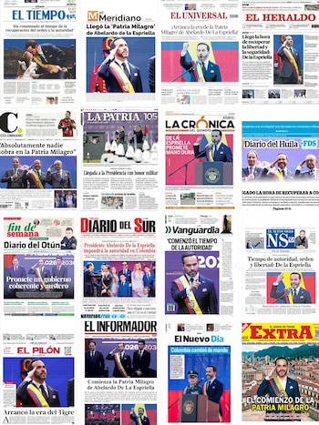 De la Espriella publicó portadas de periódicos nacionales y prometió que Colombia buscará recuperar la seguridad, crecer y prosperar en los próximos cuatro años - crédito X