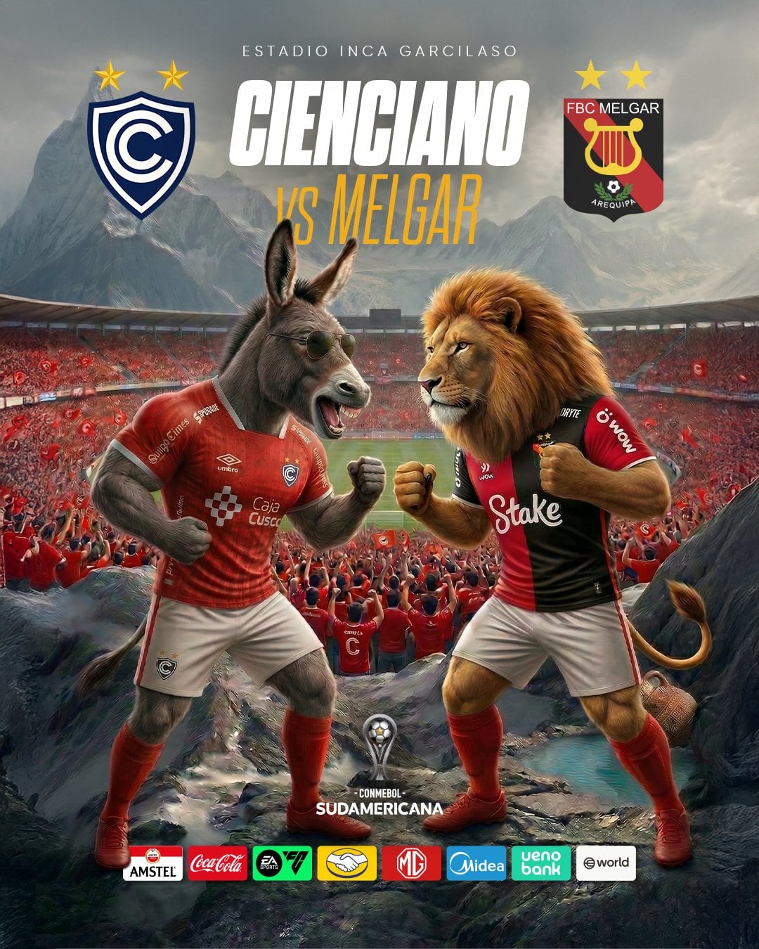 Fana Cienciano x Melgar pela fase preliminar da Copa Sul-Americana 2026.