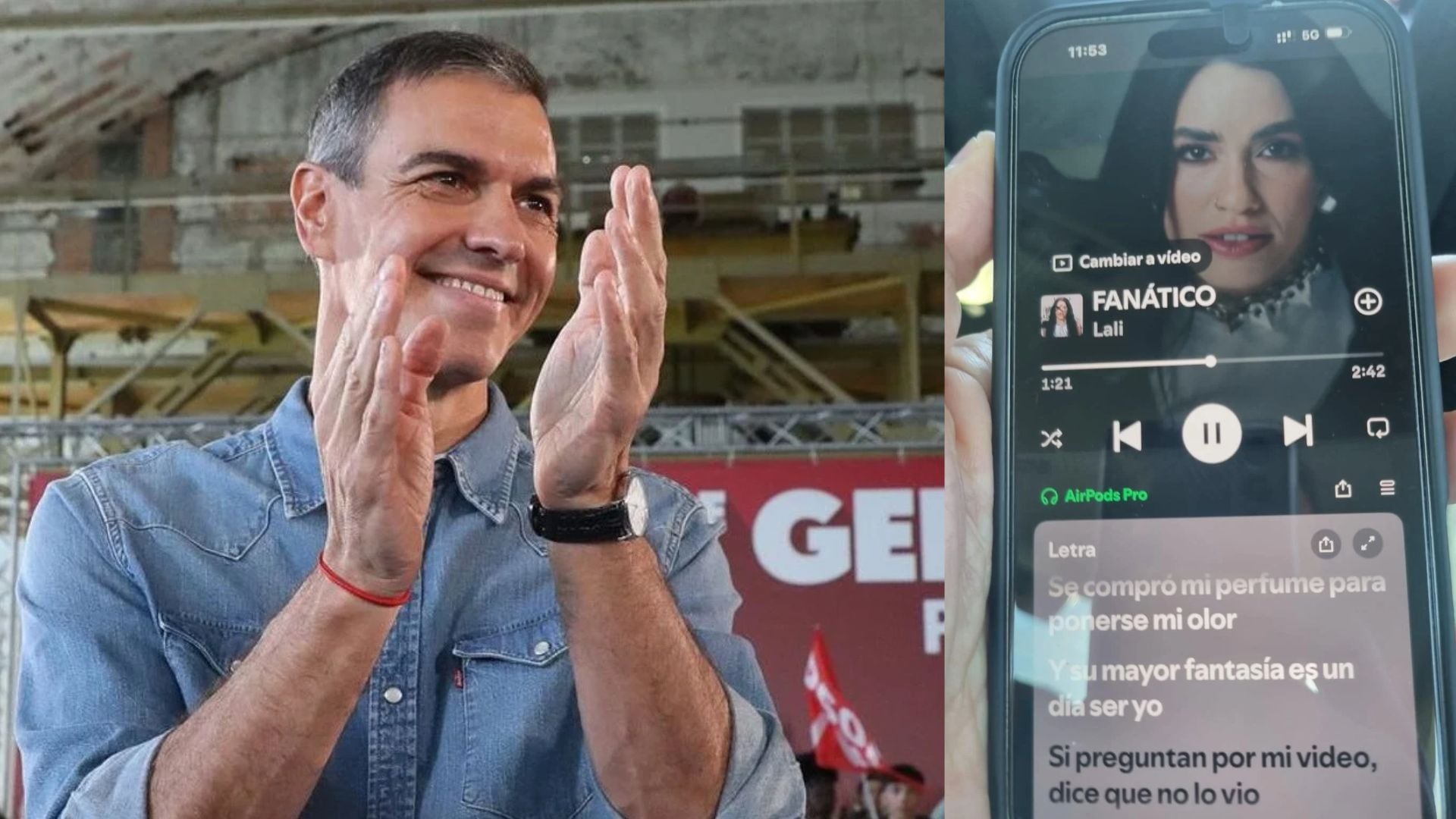 El presidente del Gobierno publica una foto con la canción