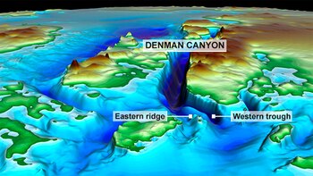 El cañón bajo el glaciar