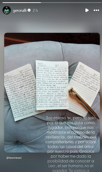 El mensaje de Gerónimo Rulli para Messi