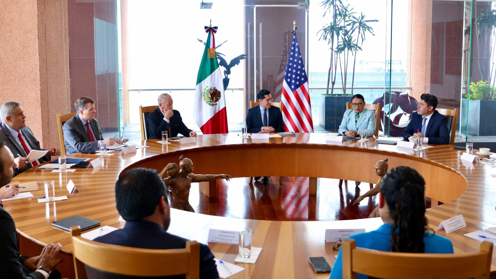 El encuentro fue realizado este 19 de junio. Crédito: SRE