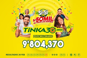 La Tinka sorprende con ganador de 50 mil soles: esta es la jugada del domingo 2 de marzo