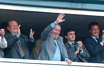 Julio Grondona, en el palco,