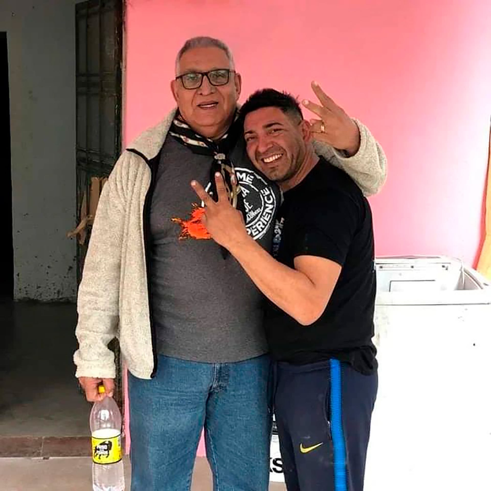 El sindicalista y su hijo, Cristian