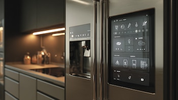 Heladera con pantalla inteligente en su puerta - (Imágen Ilustrativa Infobae)
