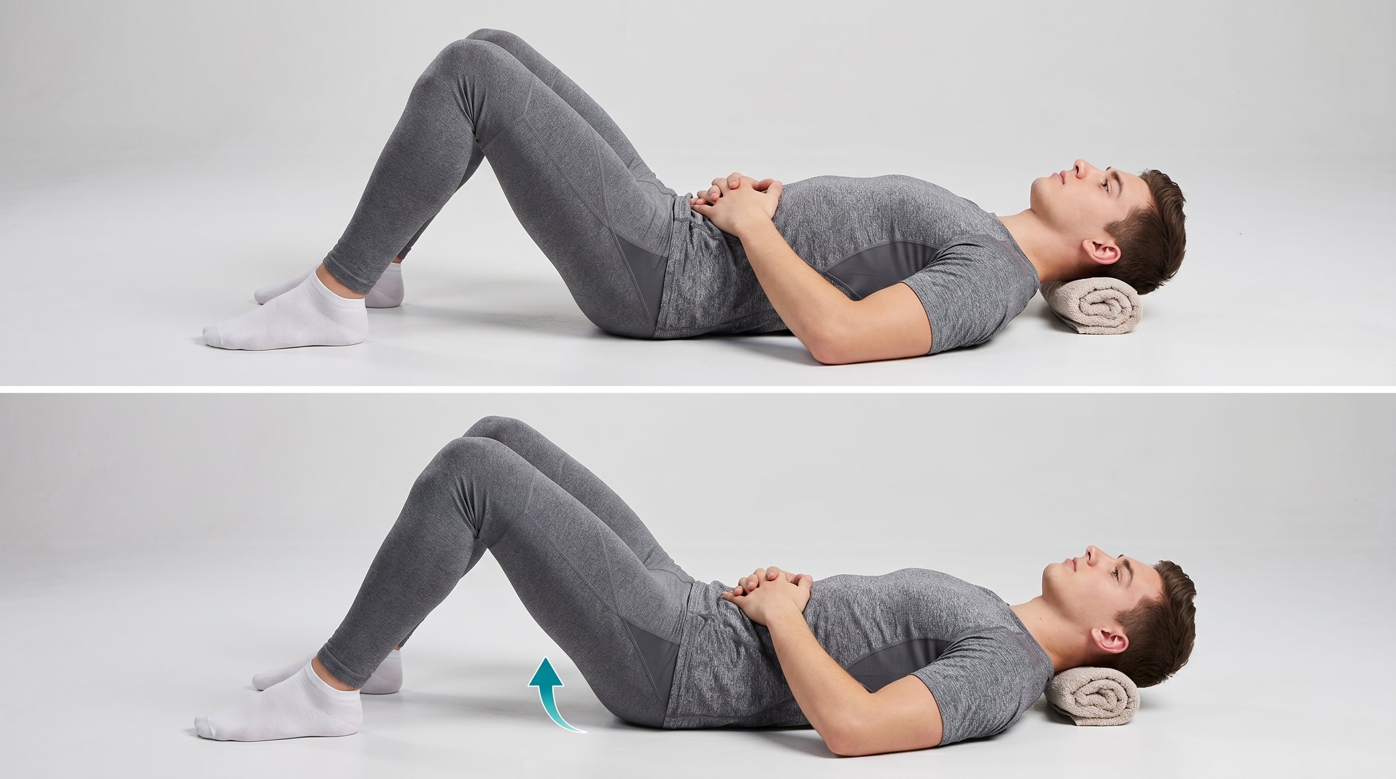 La inclinación pélvica es un ejercicio que fortalece los músculos abdominales y contribuye a disminuir la rigidez de la zona baja de la espalda. (Imagen Ilustrativa Infobae)