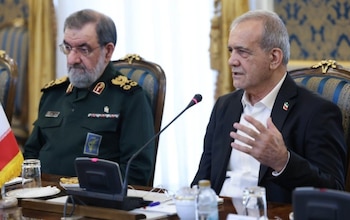 26/10/2026 El presidente de Irán, Masud Pezeshkian, y el Consejo de Seguridad Nacional, Mohsen Rezaei.
POLITICA
PRESIDENCIA IRÁN