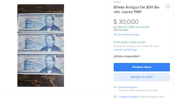 El billete de 50 pesos