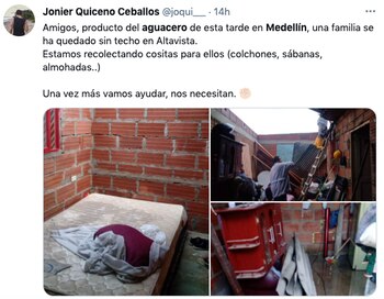 Usuario en Twitter se solidariza