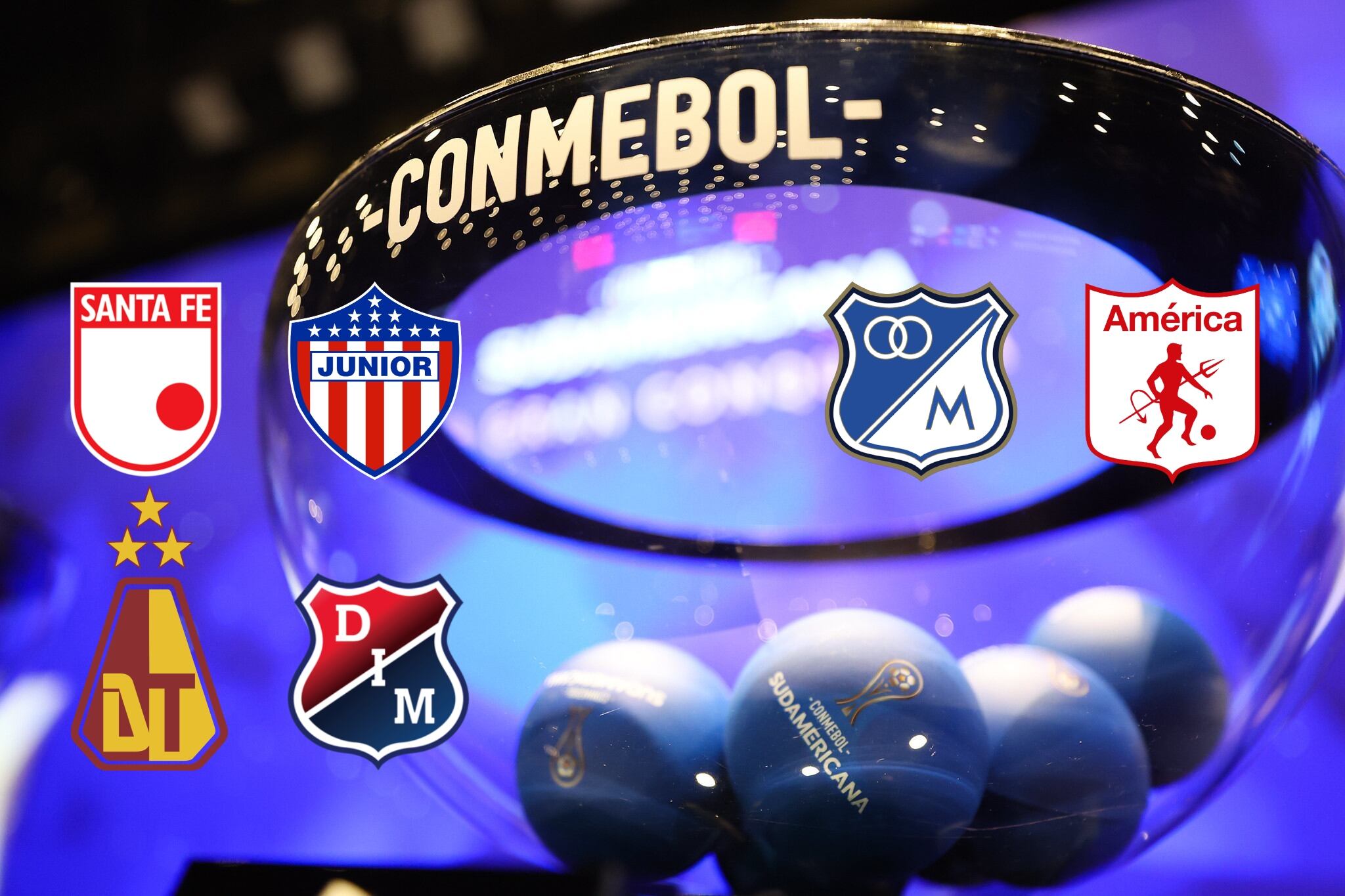 Los seis clubes colombianos en Copa Libertadores y Copa Sudamericana conocerán sus rivales en la fase de grupos el 19 de marzo - crédito Conmebol