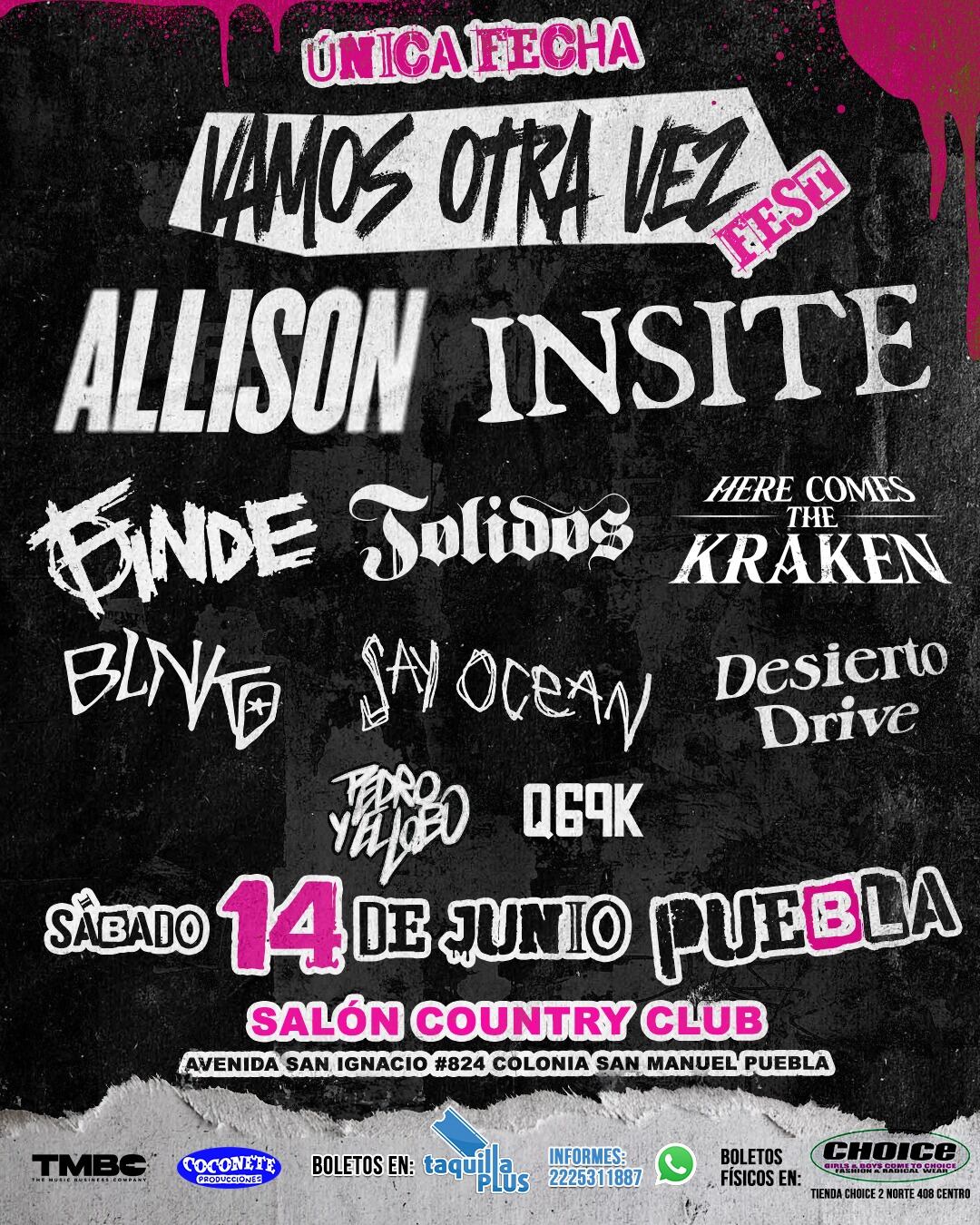Allison e Insite encabezan el cartel del