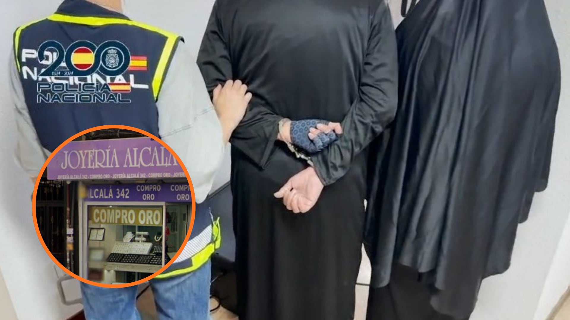 Se disfrazan de cura y monja para atracar una joyería de Madrid. (Montaje Infobae)