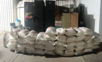 Costales asegurados por las autoridades