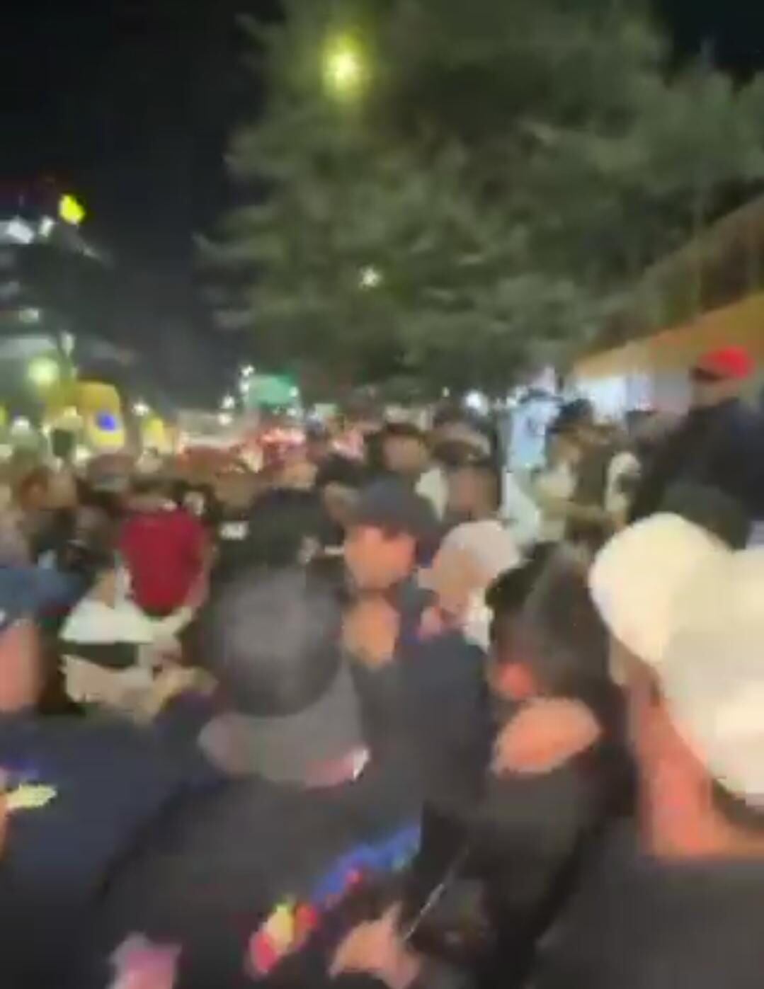 Imágenes muestran el momento en que la alcaldesa y su equipo se vieron envueltos en las agresiones. Foto: (Captura de pantalla)