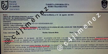 La tarjera informativa de la