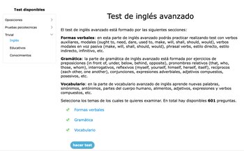 Test de inglés avanzado