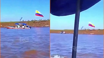 Apareció bandera gigante de Colombia