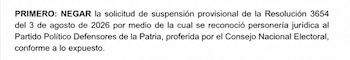 Esta es la decisión del Consejo de Estado sobre la petición de anular la Personería Jurídica del movimiento político del presidente Abelardo de la Espriella - crédito Consejo de Estado/@clorduy/X