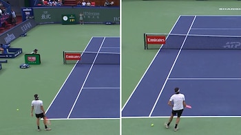 Insólito definición en el tenis: a una figura se le cayeron dos pelotas del bolsillo y perdió el partido