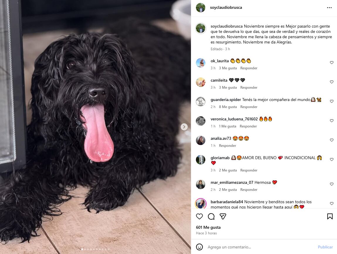 Claudio “Peluca” Brusca publicó un mensaje en Instagram que sus seguidores interpretaron como una indirecta a Laurita Fernández