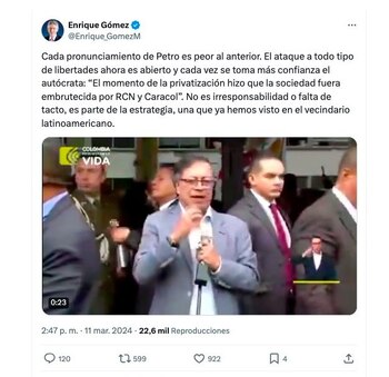 Con este mensaje, el líder